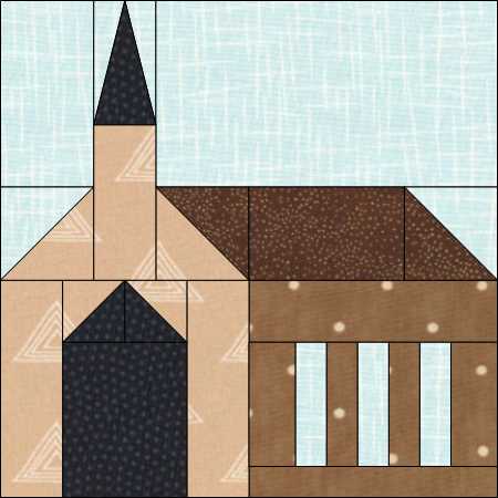Church Quilt Block - Free Pattern and Fabric Calculator