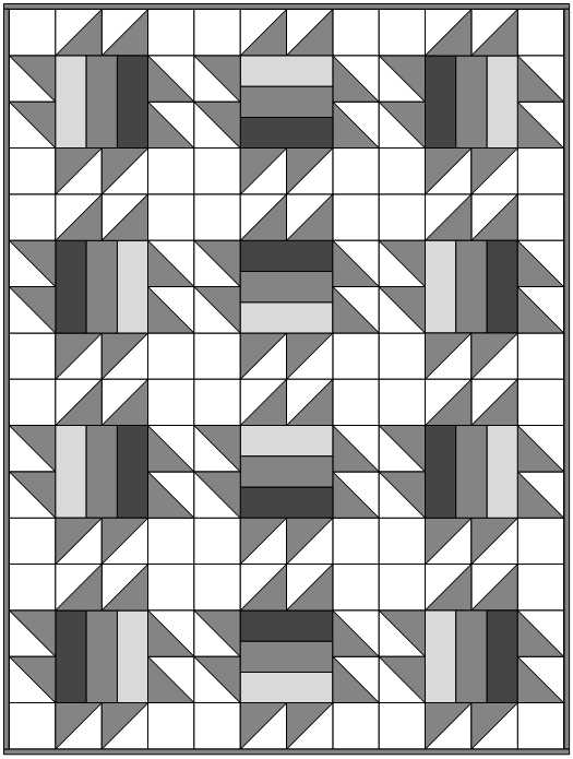 Moda Blockheads  Regatta Free Quilt Block Pattern Sample Layout