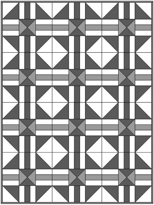 Moda Blockheads Crossroads Free Quilt Block Pattern Sample Layout