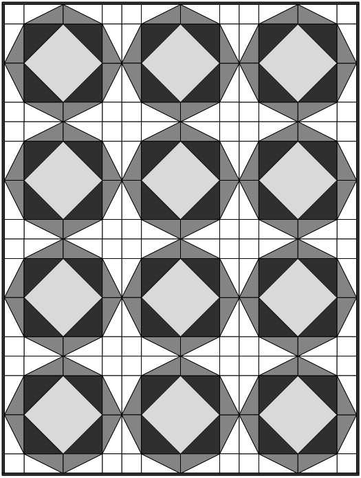 Moda Blockheads Cat's Cradle Free Quilt Block Pattern Sample Layout