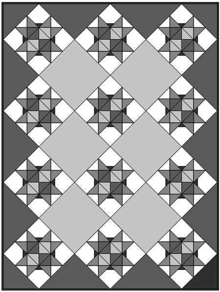 Sample quilt using Moda Blockheads Sandcastle Block