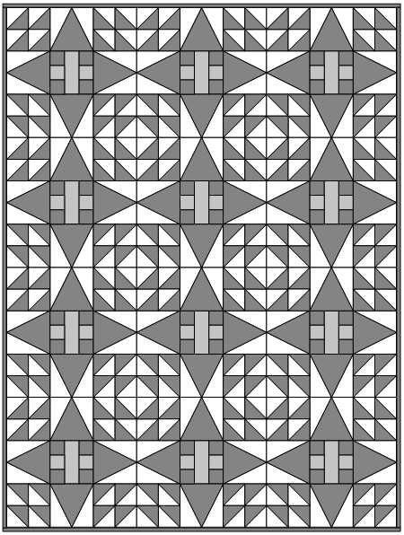 Sample quilt using Moda Blockheads What a Lark! Block