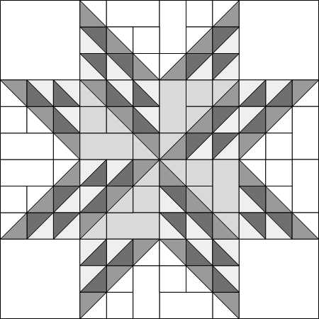 Moda Blockheads Folk Star Quilt Block