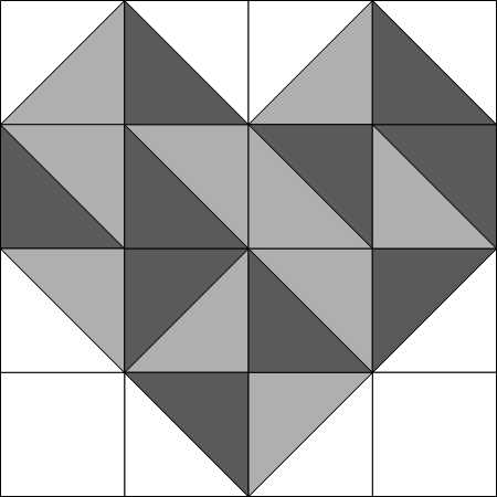 Moda Blockheads Wholehearted Free Quilt Block Pattern and Cutting Guide