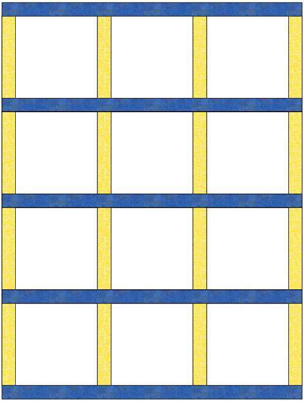 horizontal sash without cornerstones
size a quilt calculator