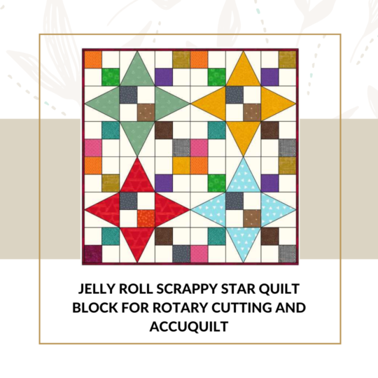 Jelly Roll Scrappy Star Quilt block